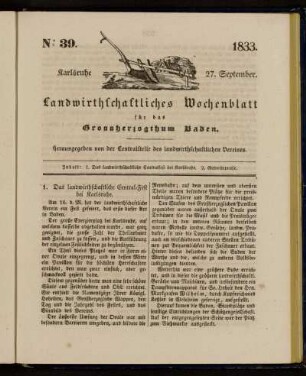 No 39. 27. September. 1833