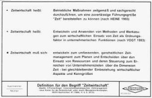 Definition für die Zeitwirtschaft