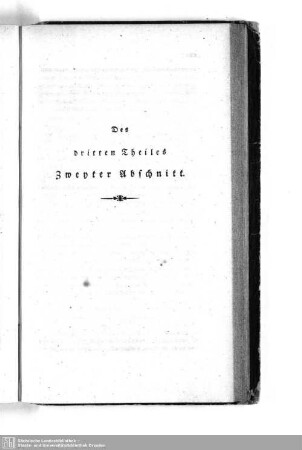Des dritten Theiles Zweyter Abschnitt