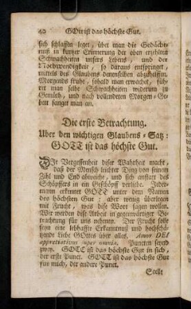 40-57, Die erste Betrachtung
