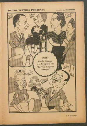 De los teatros Porteños [Dibujos]