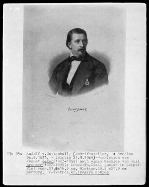 Bildnis Rudolf von Gottschall, Schriftsteller