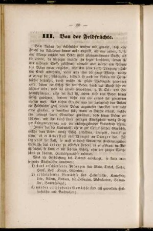 III. Bau der Feldfrüchte