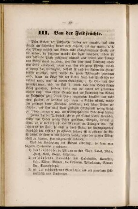 III. Bau der Feldfrüchte