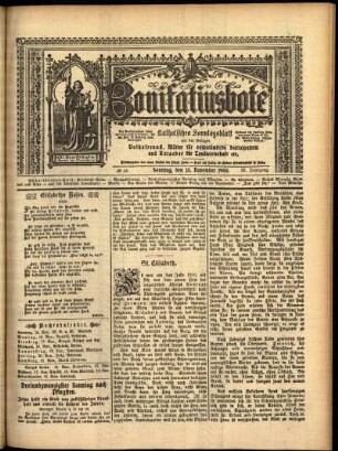 Erste Ausgabe vom Sonntag, den 15. November 1908.