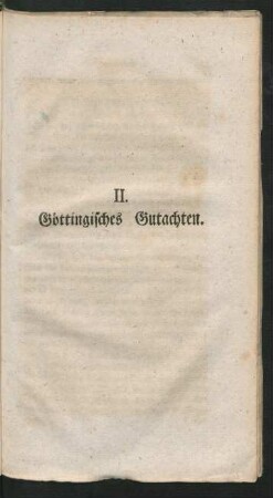 II. Göttingisches Gutachten
