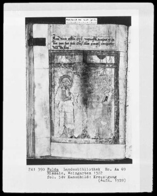 Missale — Kreuzigung Christi, Folio 54verso