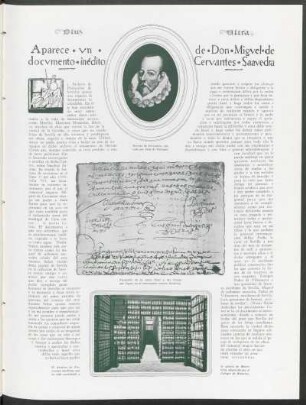 Aparece un documento de don Miguel de Cervantes Saavedra