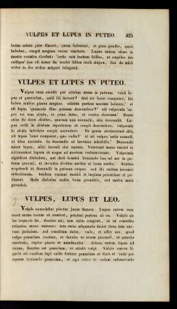 Vulpes, Lupus Et Leo.