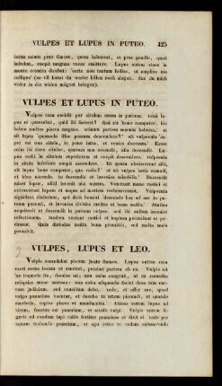 Vulpes, Lupus Et Leo.