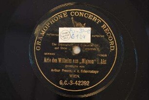 Arie des Wilhelm aus "Mignon", 1. Akt