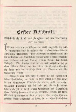 Erster Abschnitt. Elisabeth als Kind und Jungfrau auf der Wartburg. (1211 bis 1220)