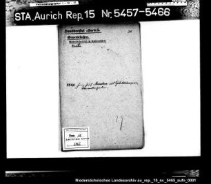 Hausierkonzessionen und -gesuche: Franz Joseph Aureden aus Gieboldenhausen, Marionettentheaterspieler