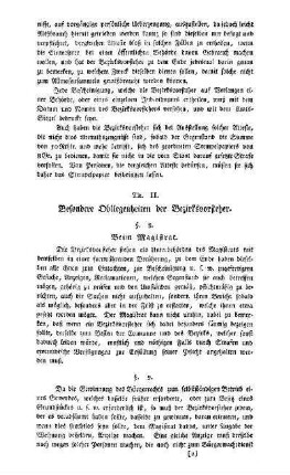 Tit. II. Besondere Obliegenheiten der Bezirksvorsteher