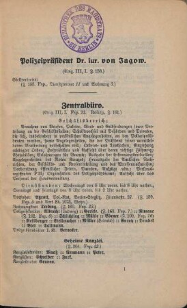 Polizeipräsident Dr. iur. von Jagow