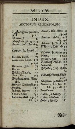 Index Auctorum Allegatorum.