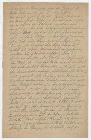 [Ich besitze eine Abneigung gegen den Gebrauch des Wortes Seele]. [Jershöft]. Anlage: 4 Chiromantische Zeichnungen