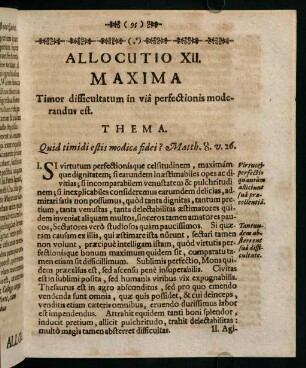 95-102, Allocutio XII. Maxima. Timor difficultatum in viâ perfectionis moderandus est