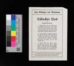 "Zum Mitsingen und Mitnehmen - Lübecker Lied von Gottschalk-Haevernick"