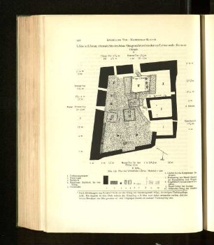 Spezieller Teil: Materielle Kultur. Abb. 136. Plan des Wohnhofes Lörran. Maßstab 1:500.