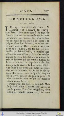Chap. XVII. De la Piété.