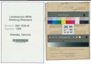 Entnazifizierung Heinrich Wieneke , geb. 16.01.1905 (Muellermeister)