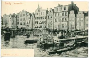 Danzig. Fischmarkt mit Booten