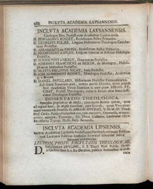 Incluta Academia Lausannensis.
