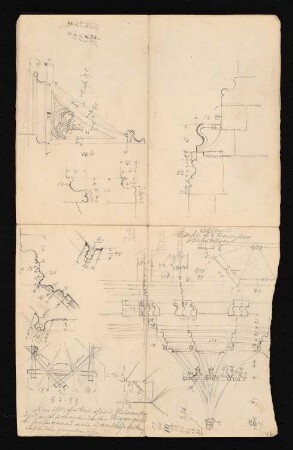 Skizzenbuch: Rathäuser Bocholt, Wernigerode, Goslar, Alsfeld: Rathaus Alsfeld. Fassadendetails Erker
