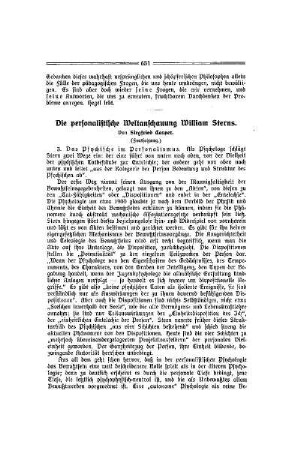 Die personalistische Weltanschauung William Sterns : (Fortsetzung)