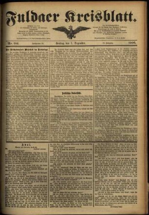 Ausgabe vom Freitag, den 07. Dezember 1906.