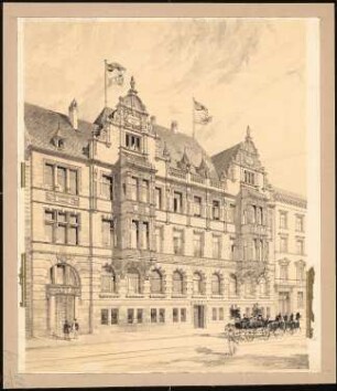 Geschäftshaus der Berliner Lebensversicherung Gesellschaft: Perspektivische Ansicht