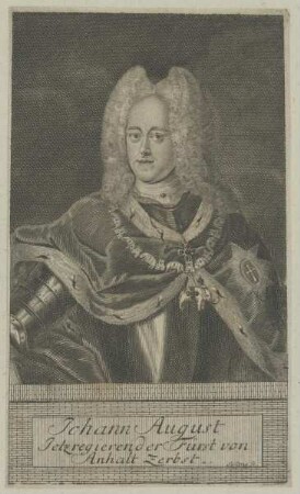 Bildnis des Johann August Fürst von Anhalt Zerbst