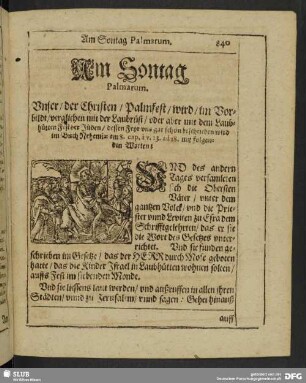 Am Sontag Palmarum