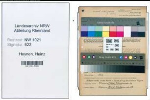 Entnazifizierung Heinz Heynen , geb. 19.07.1906 (Kaufm.angest.)