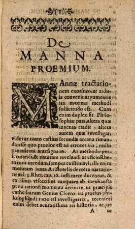 Jo: Chrysostomi Magneni Burgundi Luxoviensis Patricii, Philosophi, Medici ... De Manna