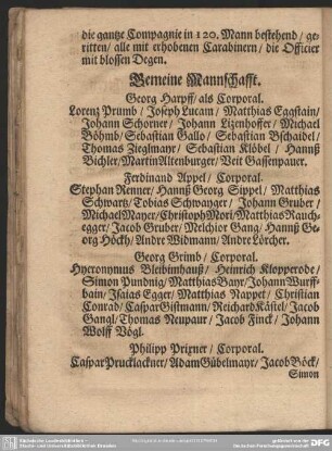 Gemeine Mannschafft