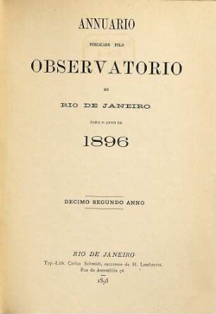 Annuario, 12. 1896