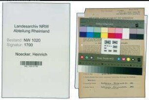Entnazifizierung Heinrich Noecker , geb. 30.06.1898 (Werkmeister)