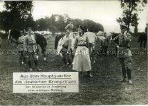 Kronprinz Wilhelm in seinem Hauptquartier