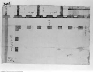 Rom, Palast Sixtus V. im Vatikan, Loggia, Grundriss des Erdgeschosses