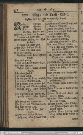 XXX. Klag- und Trost-Lieder