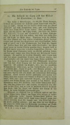 25. Die Schlacht bei Ligny und das Gefecht bei Quatrebras, 16. Juni
