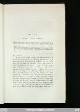 Letter II. The Nile and the Pyramids.
