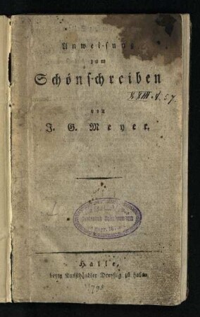 Anweisung zum Schönschreiben