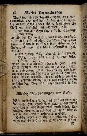 Allerley Verrenckungen der Roße. - Rappen-Grind oder Feig-Wartzen.