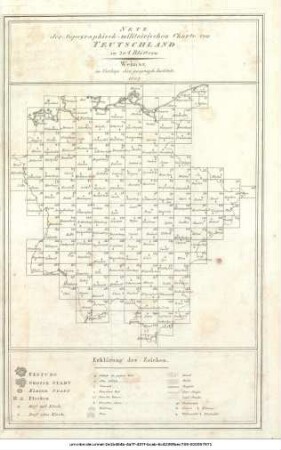 Netz der topographisch-militairischen Charte von Teutschland in 204 Blättern