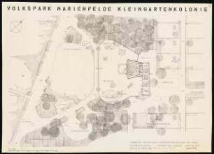 Volks- und Sportpark, Berlin-Marienfelde: Grundriss Kleingartenkolonie 1:200