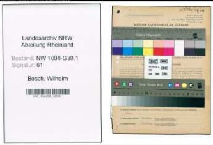 Entnazifizierung Wilhelm Bosch , geb. 16.06.1902 (Prokurist)