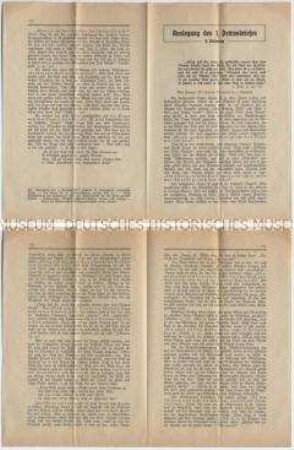 Flugschrift mit dem Text einer Predigt - Sachkonvolut